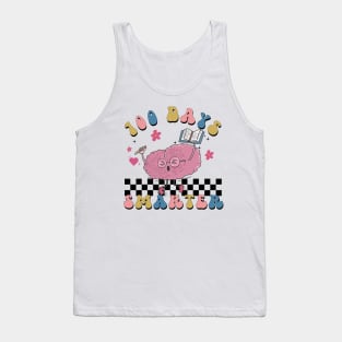 100 Days Smarter Shirt, Retro 100th Day of School Tank Top